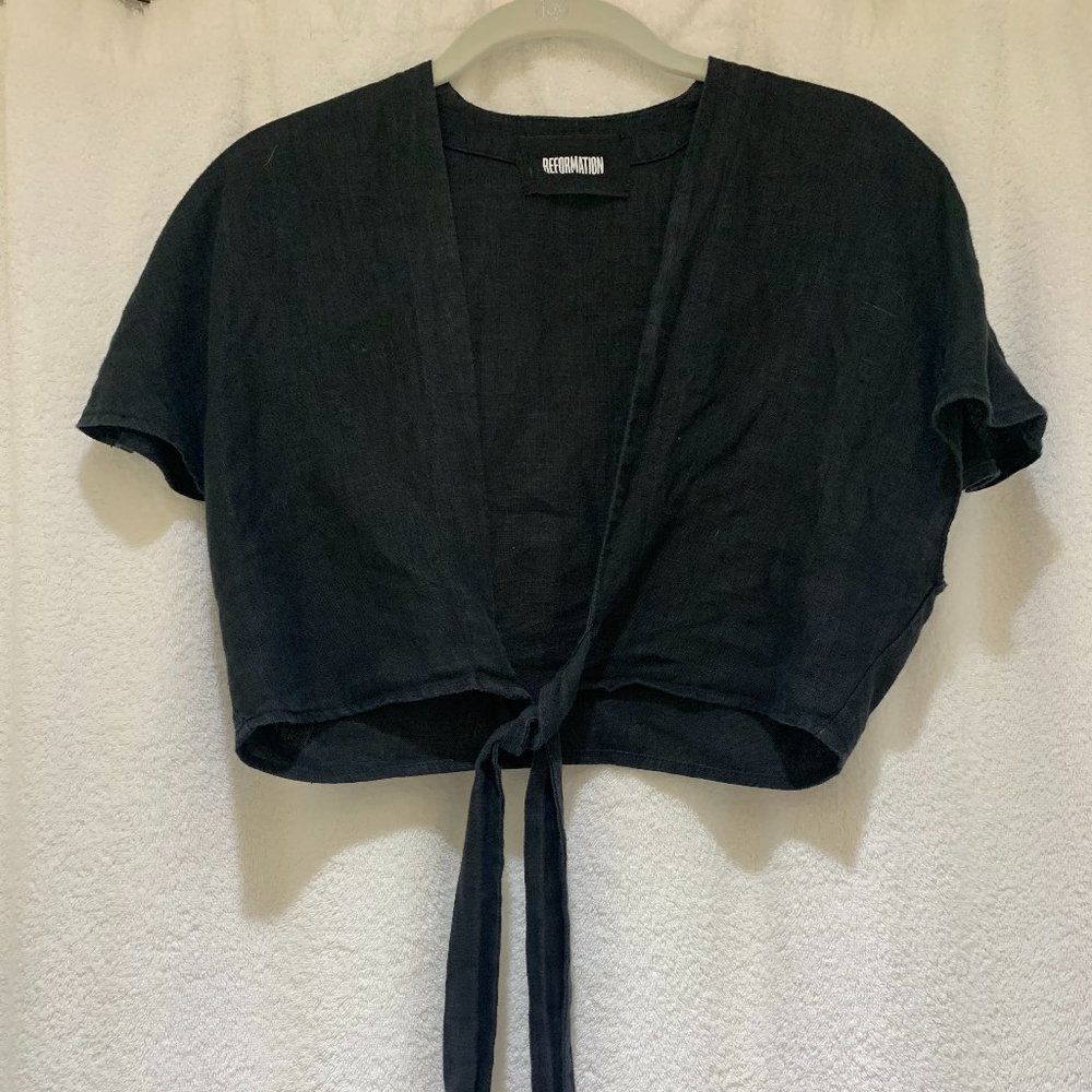 Reformation Classic Front Tie Shirt